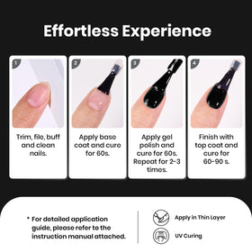 Beetles Black Gel Nail Polish curing under LED light