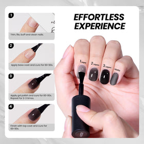 beetles Black Jelly Gel Nail Polish 15ML in beauty setting