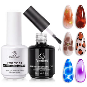 beetles Blooming Gel and Glossy Top Coat Set front view