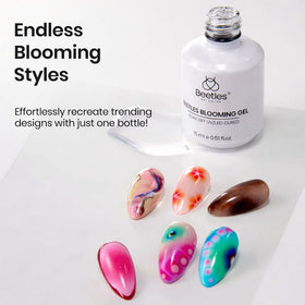 beetles Blooming Gel Nail Polish 15ml clear bottle side view