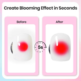 beetles Blooming Gel Nail Polish application on nails