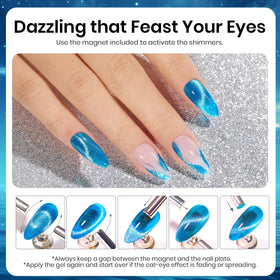 beetles Blue Cat Eye Gel Polish in packaging