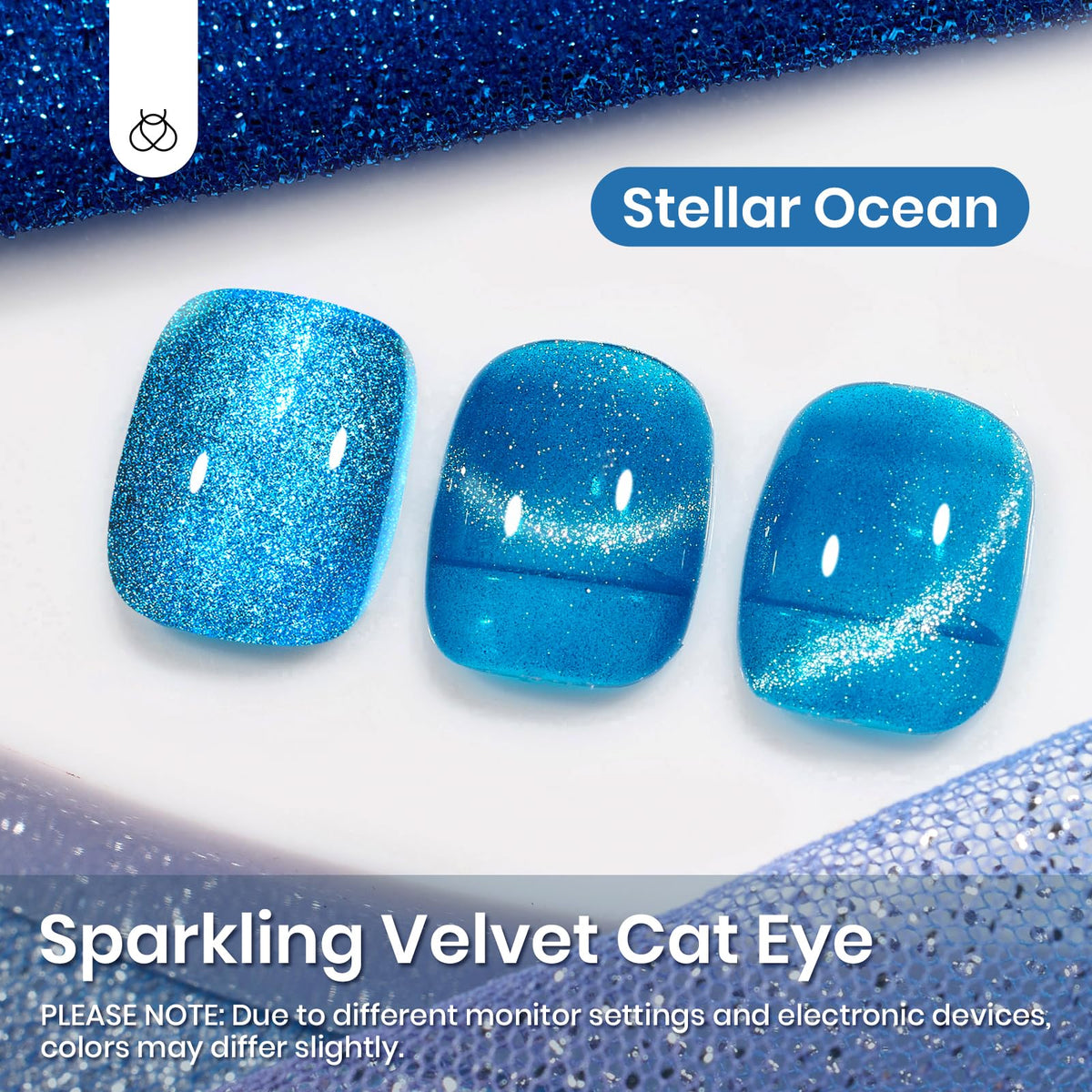 beetles Blue Cat Eye Gel Polish with magnet for effects