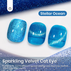 beetles Blue Cat Eye Gel Polish with magnet for effects