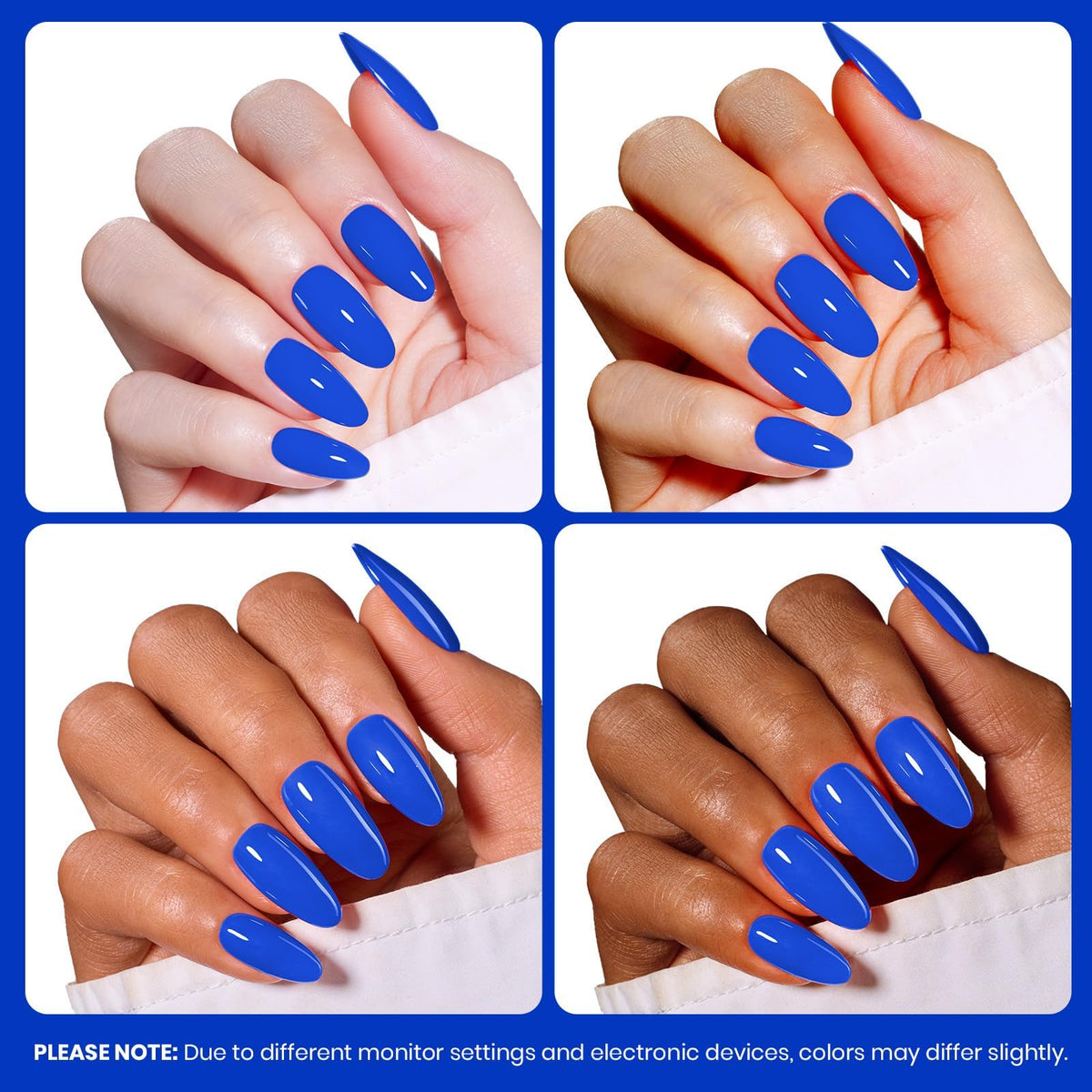 Beetles Blue Gel Polish color-matched bottle