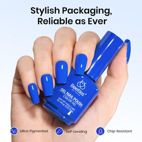 Beetles Blue Gel Polish with UV lamp