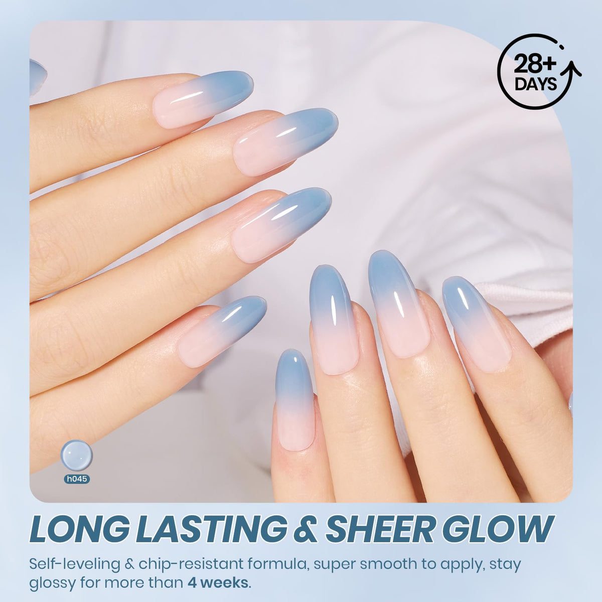 Beetles Blue Jelly Gel Nail Polish 15ML Silent Tide with nail art tools