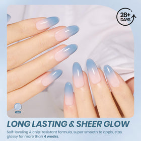 Beetles Blue Jelly Gel Nail Polish 15ML Silent Tide with nail art tools