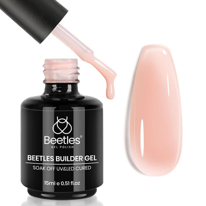 beetles Builder Gel 0.5 oz Jelly Nude bottle front view
