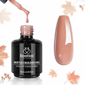beetles Builder Gel 15ml brown nail gel front view