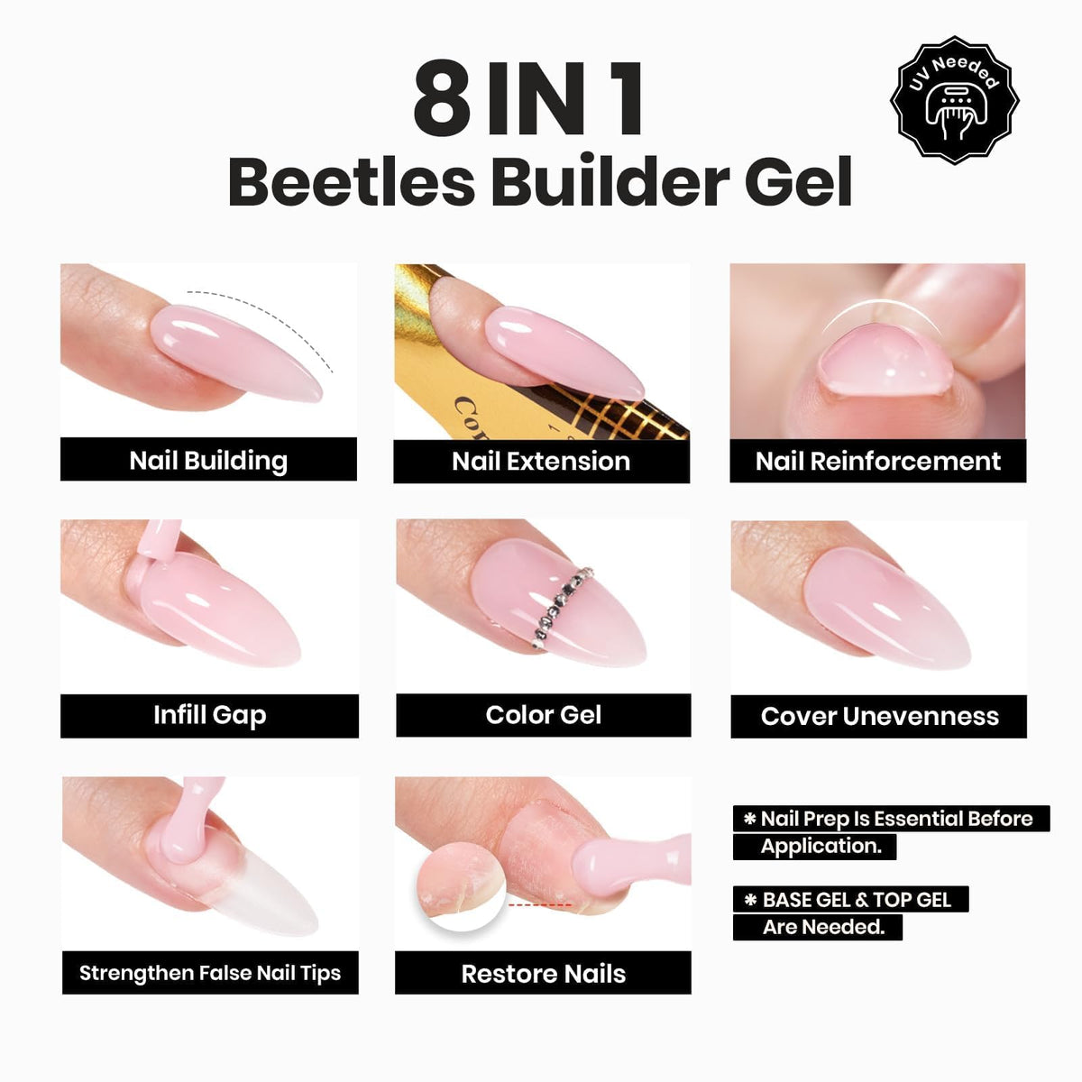 beetles Builder Gel bottle with elegant nature colour
