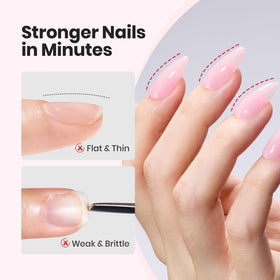 beetles Builder Gel Kit pink bottle with nail brush