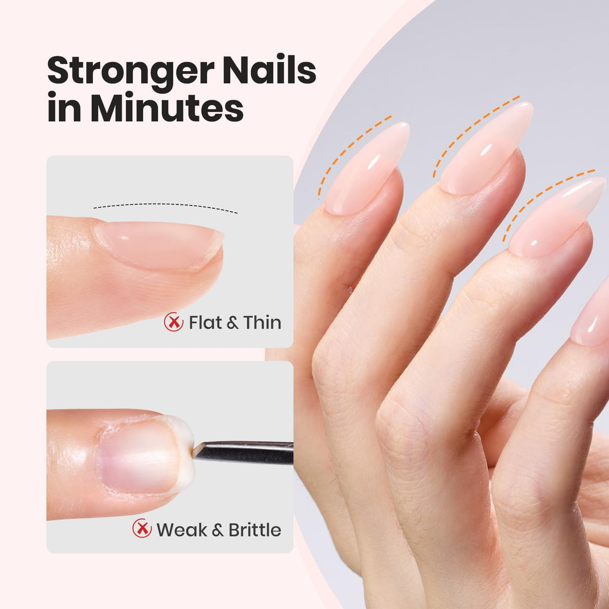 beetles Builder Gel Nail Kit application on nails