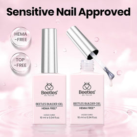 beetles Builder Gel Nail Kit clear bottle close-up