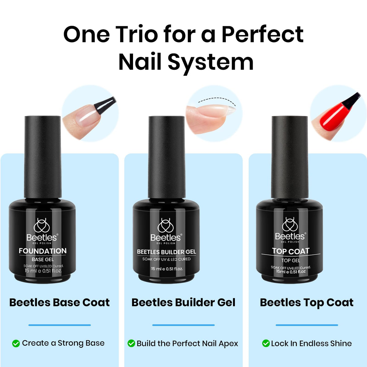 beetles Builder Nail Gel application brush close-up