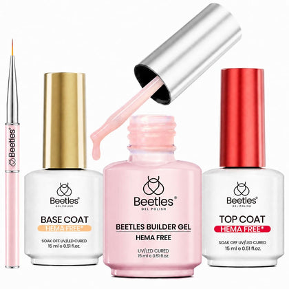 beetles Builder Nail Gel Set 4Pcs Nude Pink front view