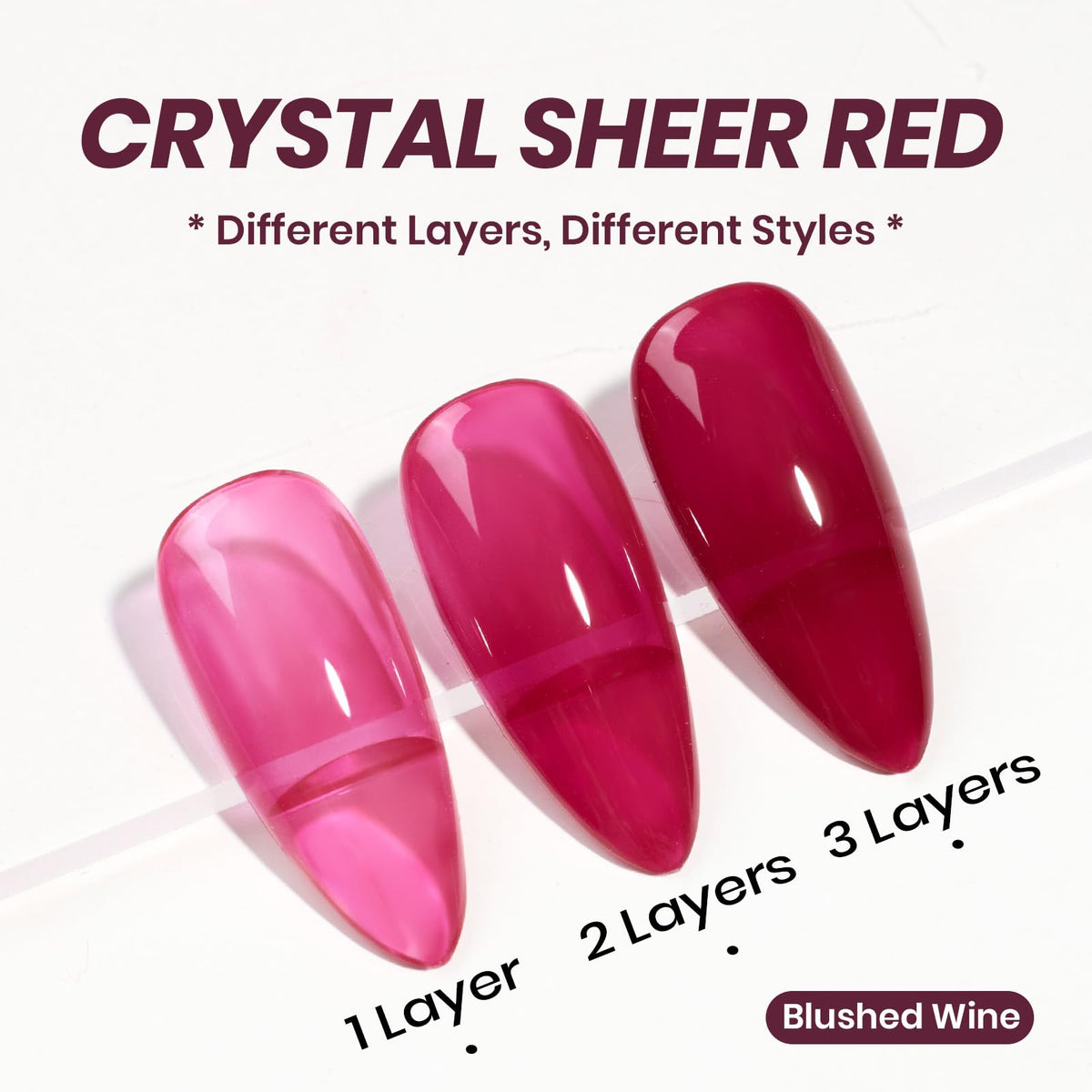 beetles Burgundy Red Gel Nail Polish bottle with cap
