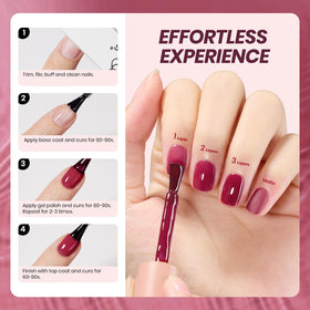 beetles Burgundy Red Gel Nail Polish close-up with brush