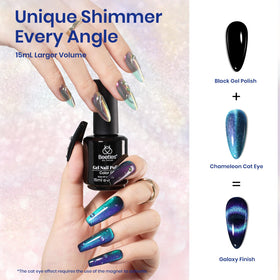 beetles Cat Eye Gel Nail Polish 15ML applied on nails