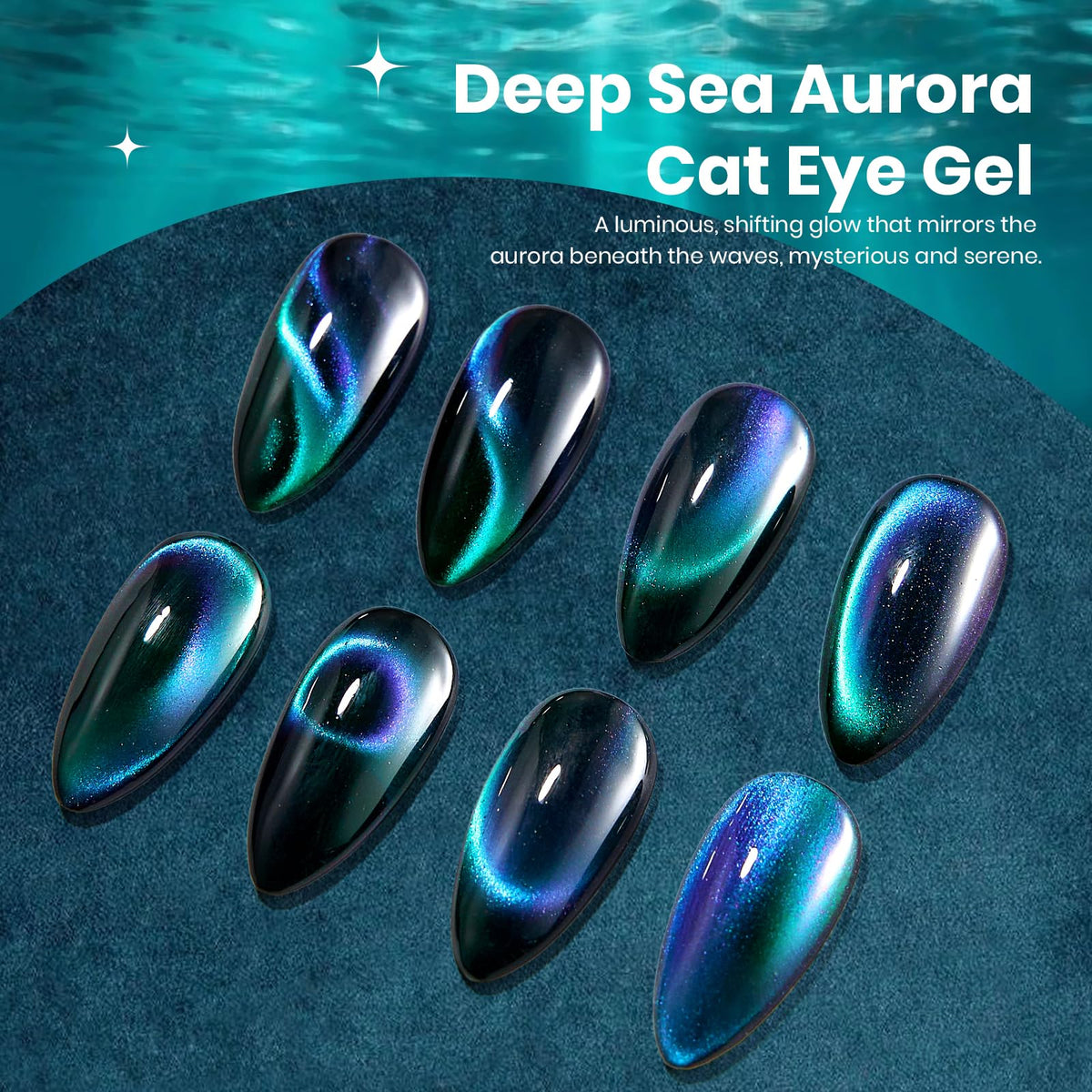 Beetles Cat Eye Gel Nail Polish bottle with chameleon effect
