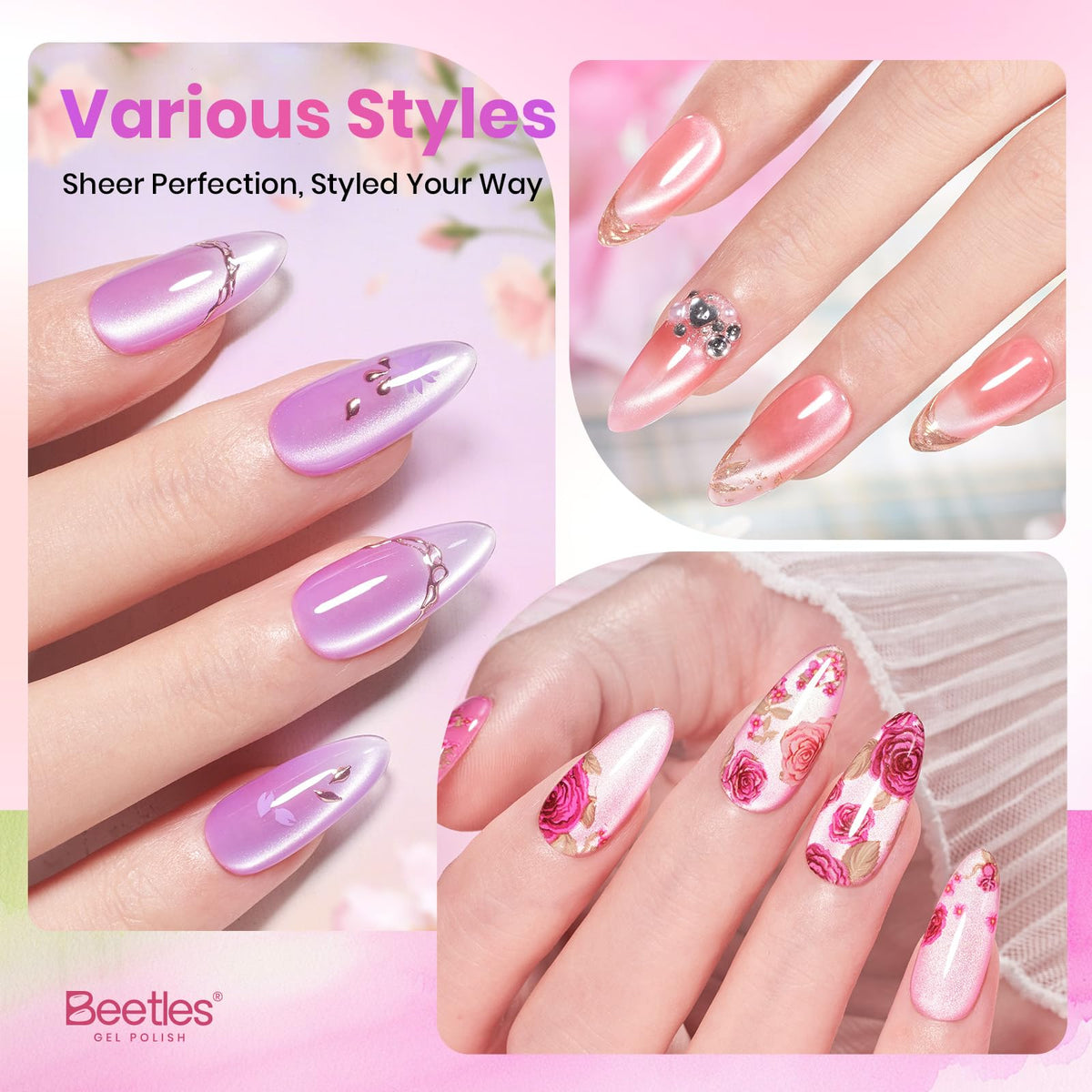 beetles Cat Eye Gel Nail Polish f397 colour swatch
