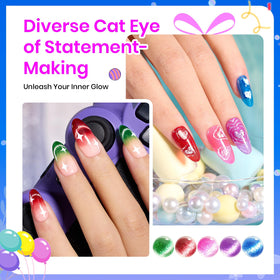 beetles Cat Eye Gel Nail Polish in green colour