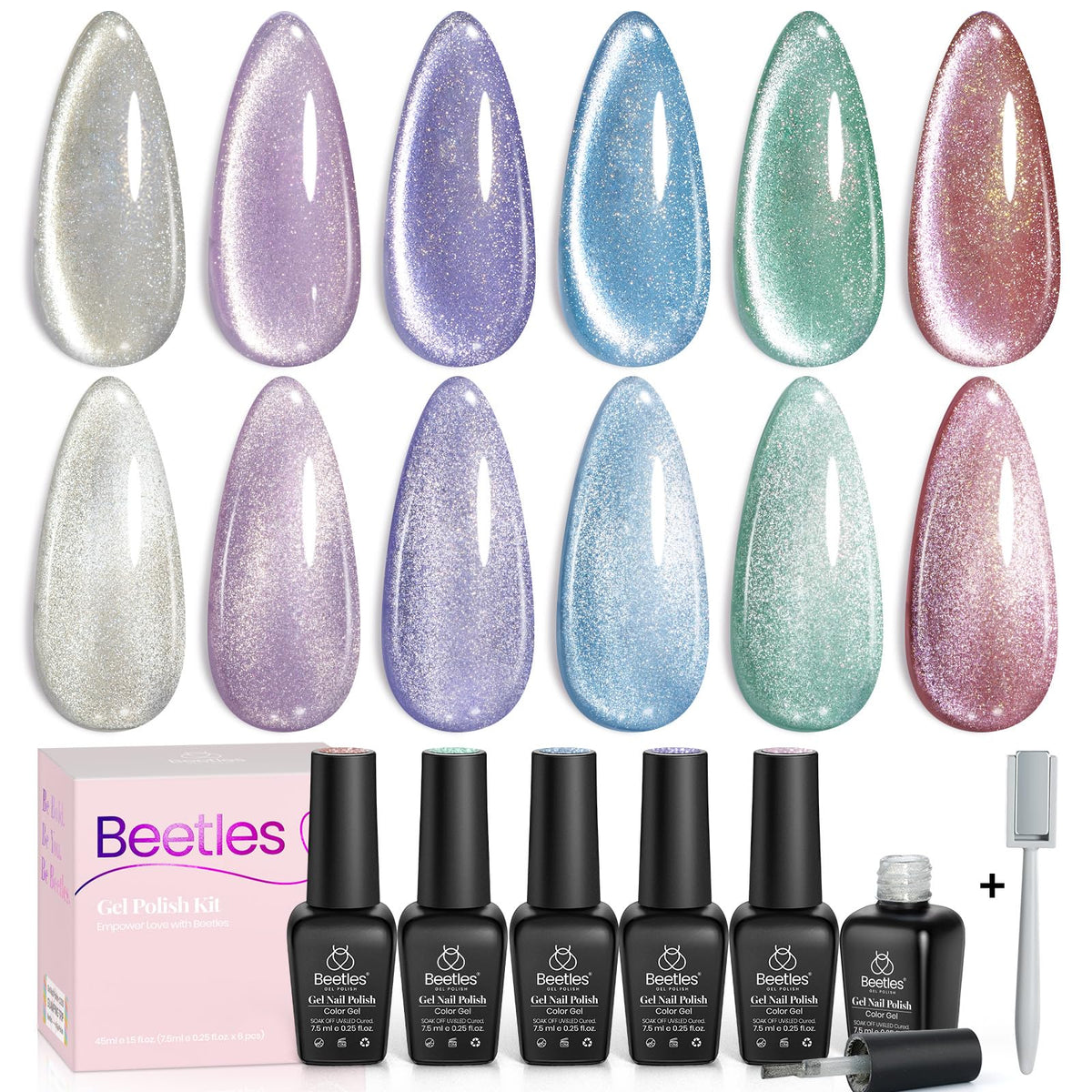 beetles Cat Eye Gel Nail Polish Kit packaging