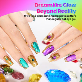 beetles Cat Eye Gel Nail Polish magnetic tool included