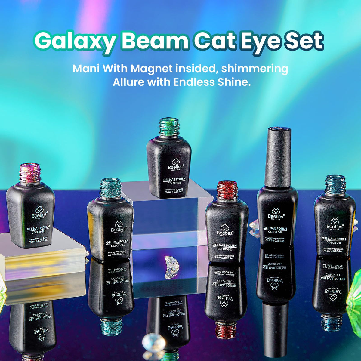beetles Cat Eye Gel Nail Polish packaging and contents