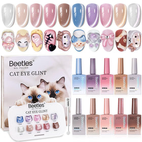 beetles Cat Eye Gel Nail Polish Set 10 colours front view