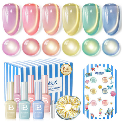 beetles Cat Eye Gel Nail Polish Set 9ML with six colours