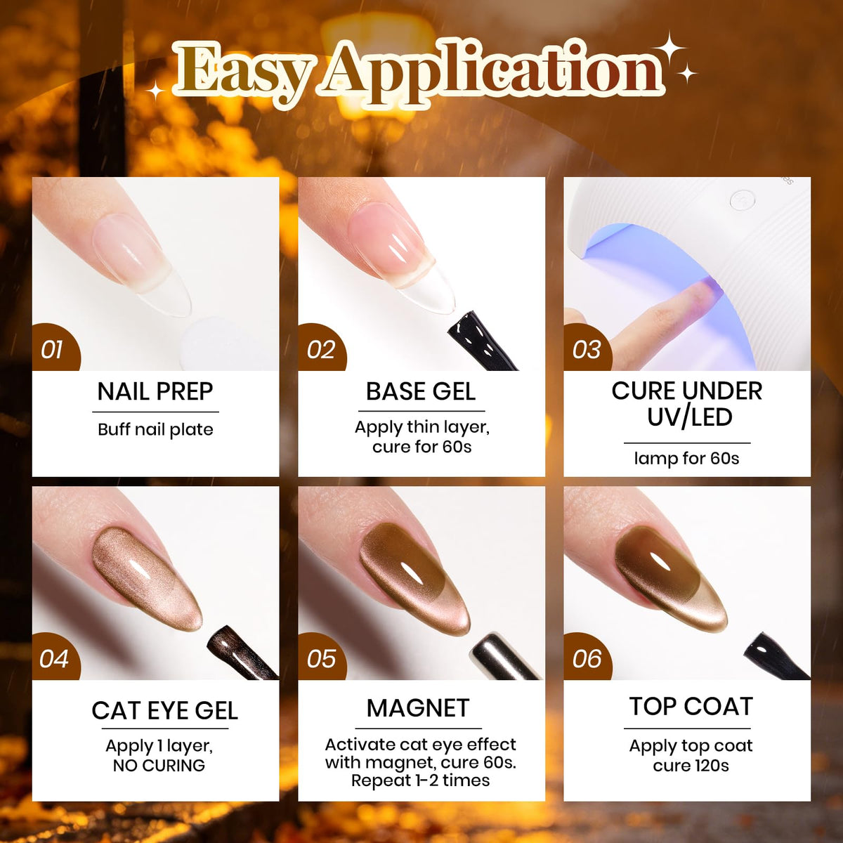 beetles Cat Eye Gel Nail Polish Set packaging details