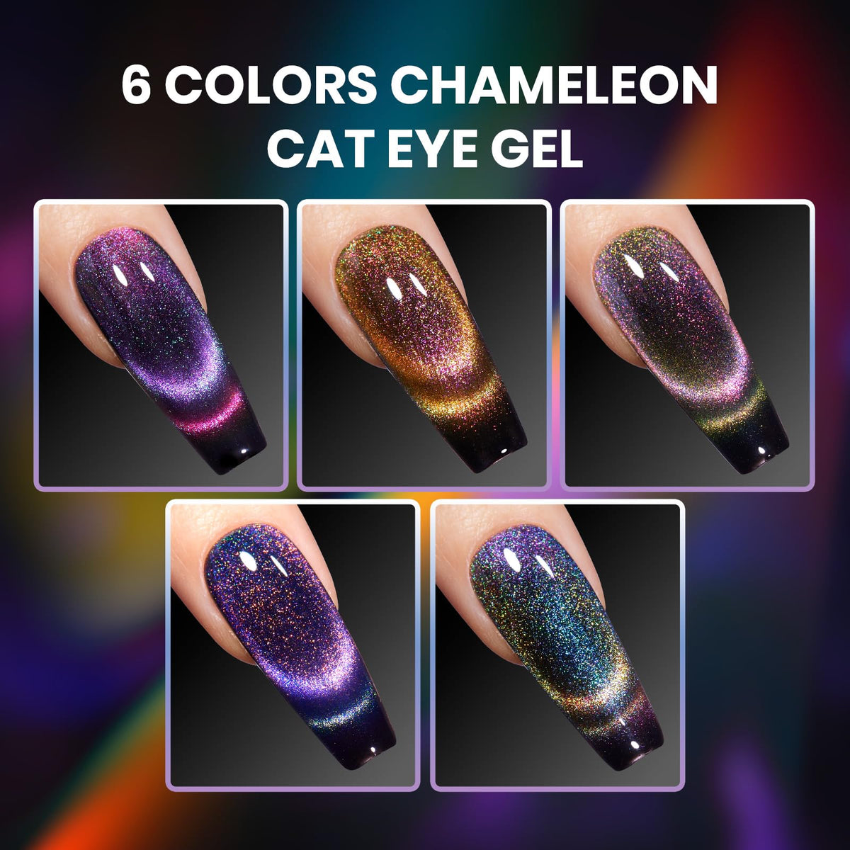 beetles Cat Eye Gel Nail Polish Set with magnet and nail art pen