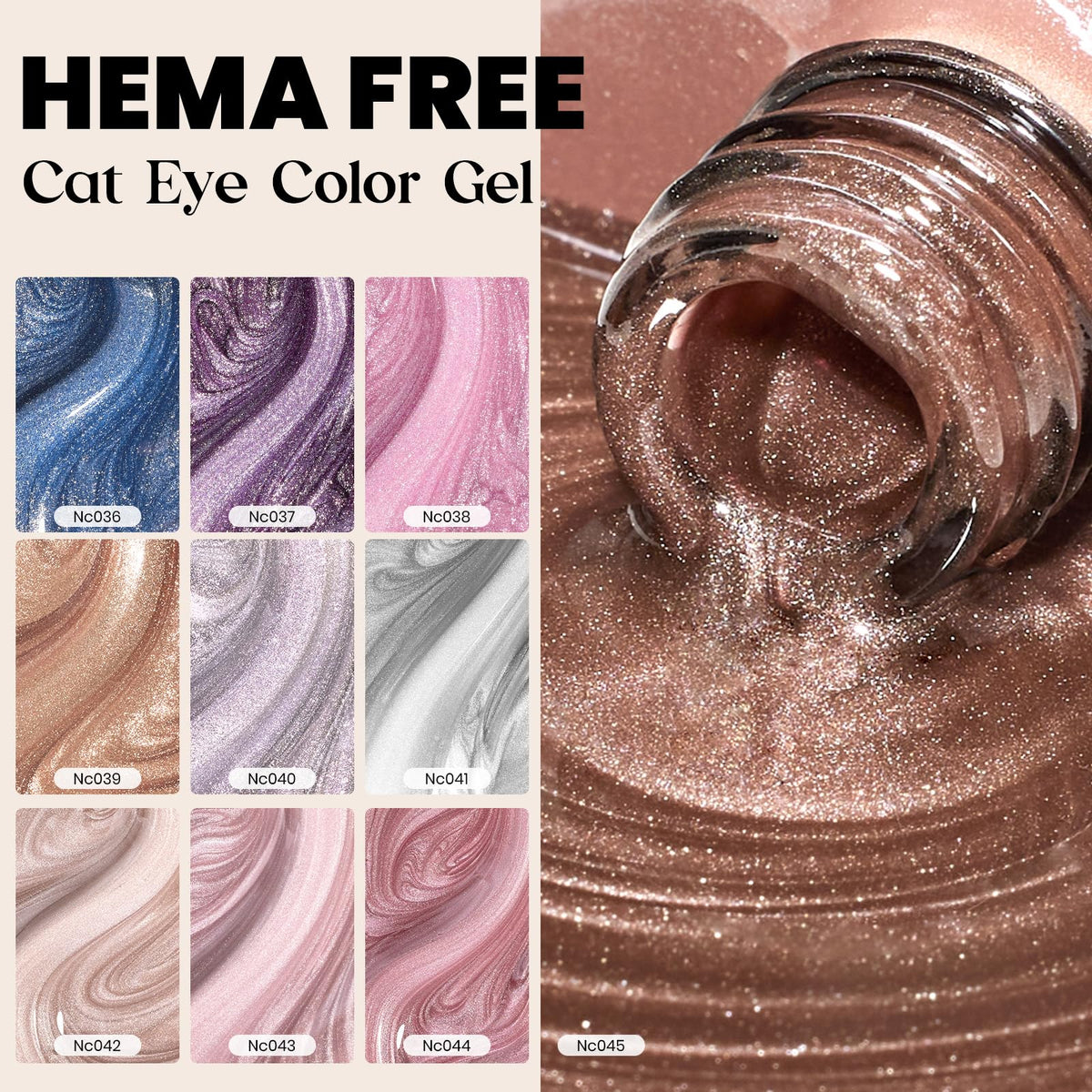 beetles Cat Eye Gel Nail Polish set with UV lamp