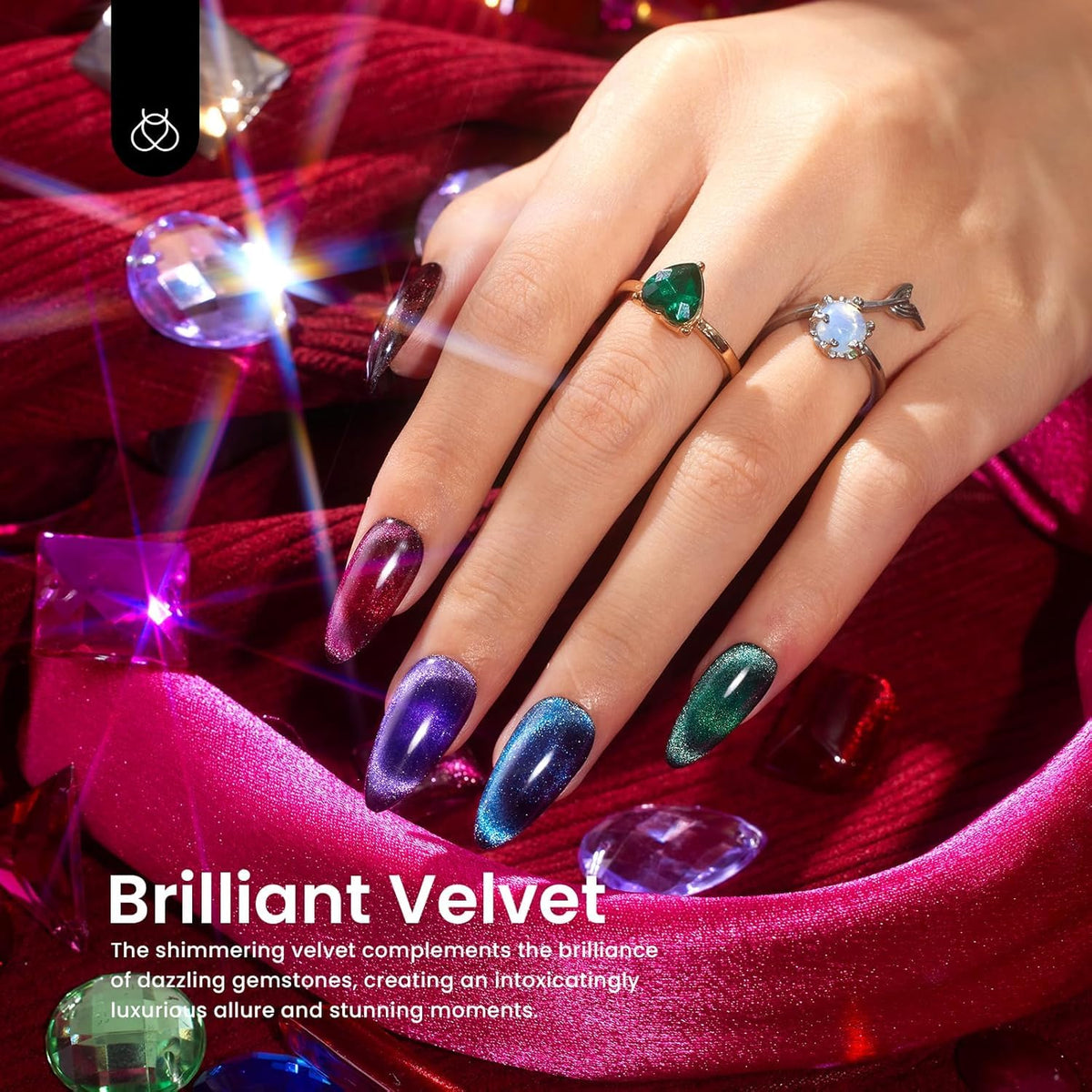 beetles Cat Eye Gel Nail Polish Shiny Brown colour bottle