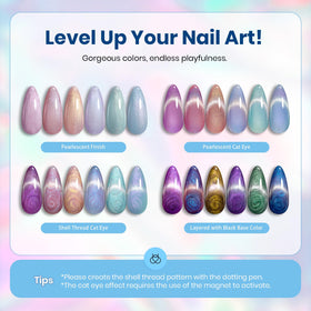 Beetles Cat Eye Gel Nail Polish with magnet and pen