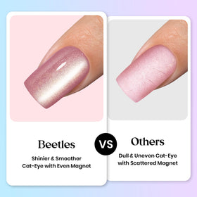 beetles Cat Eye Press On Nails application process