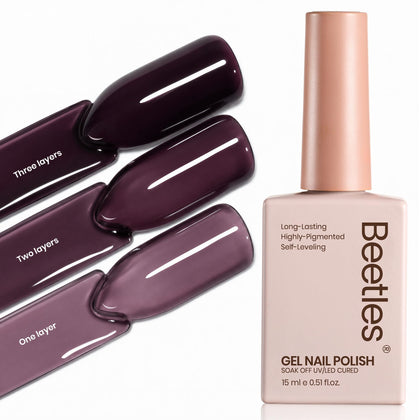 beetles Fig Jelly Purple Gel Nail Polish 15ML bottle front view