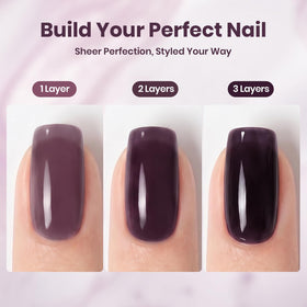 beetles Fig Jelly Purple Gel Nail Polish 15ML in a lifestyle setting