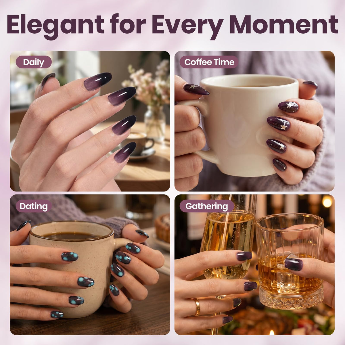 beetles Fig Jelly Purple Gel Nail Polish 15ML packaging