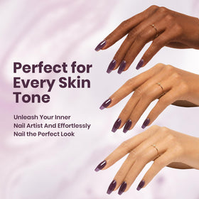 beetles Fig Jelly Purple Gel Nail Polish 15ML with base and top coat