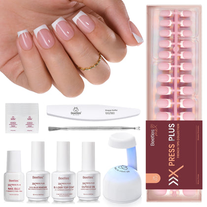 Beetles French Tip Press On Nail Kit packaging front view