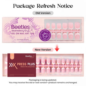 beetles French Tip Press On Nails close-up showing strong adhesion