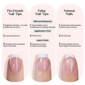 beetles French Tip Press On Nails in various sizes