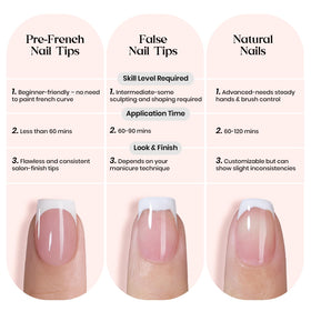 beetles French Tip Press On Nails with nail art tools
