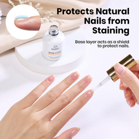 beetles Gel Base Coat 15ml application on nails