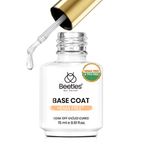 beetles Gel Base Coat 15ml front view with elegant packaging