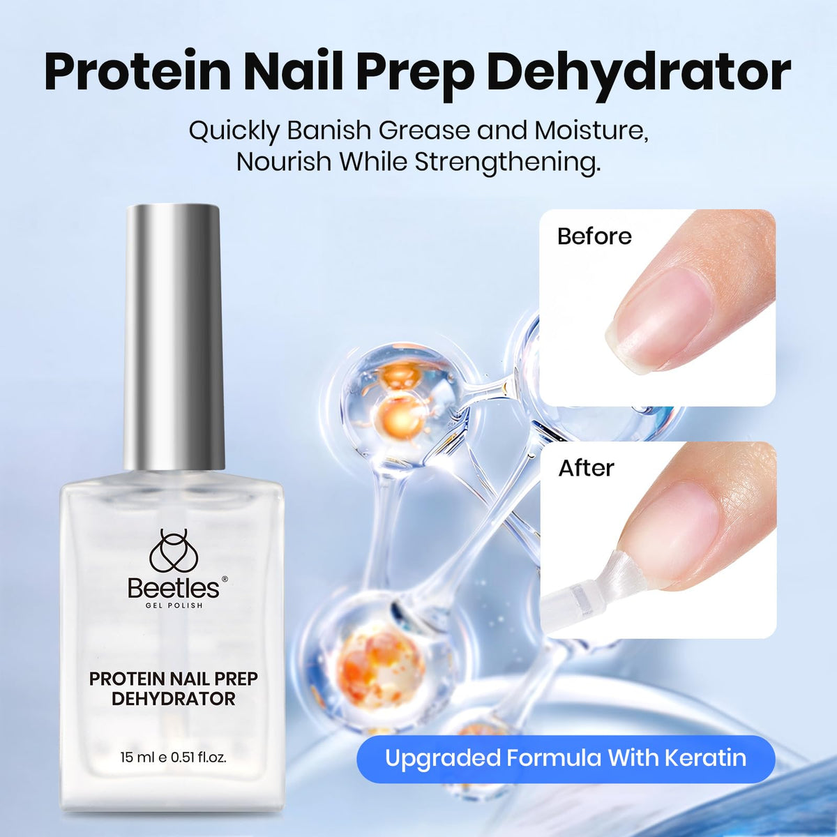 beetles Gel Nail Kit 15ml Protein Nail Prep Dehydrator packaging