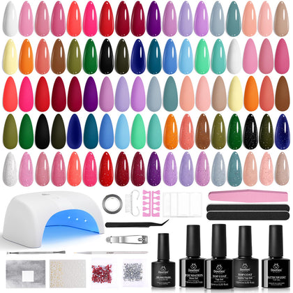beetles Gel Nail Kit 54 Pcs with UV Light front view