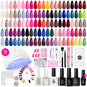 beetles Gel Nail Kit 75PCS with UV Light front view